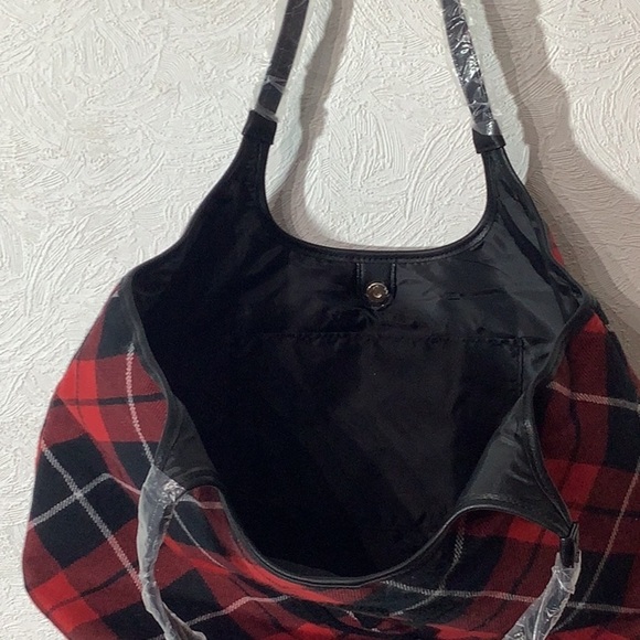 Victoria's Secret NEW - plaid tweedy thick fabric roomy shoulder bag - Picture 5 of 5